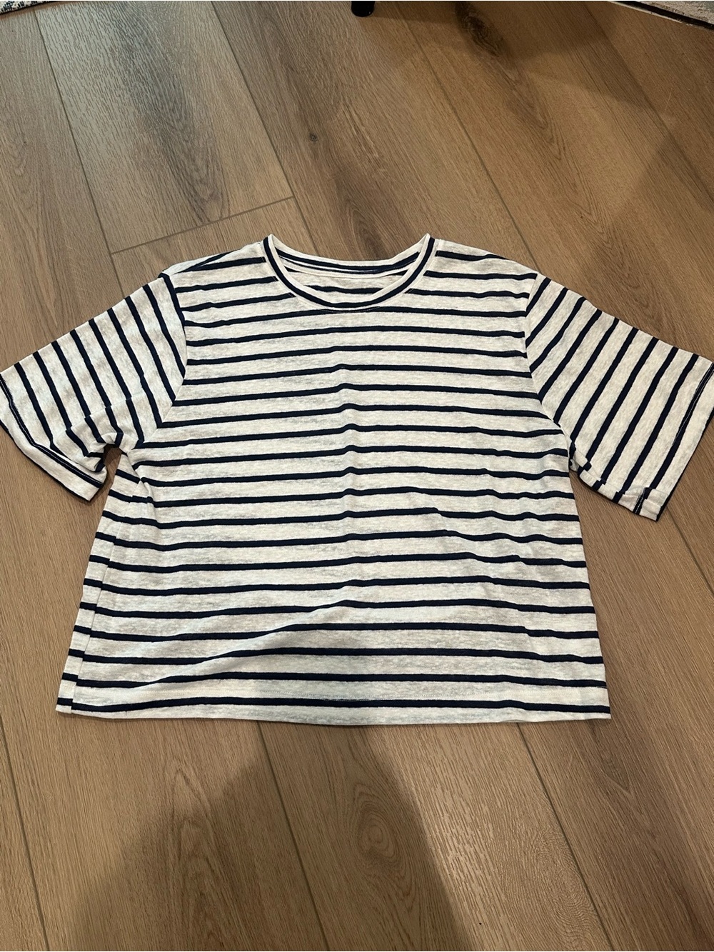 Universal Thread Navy and White Striped Tee